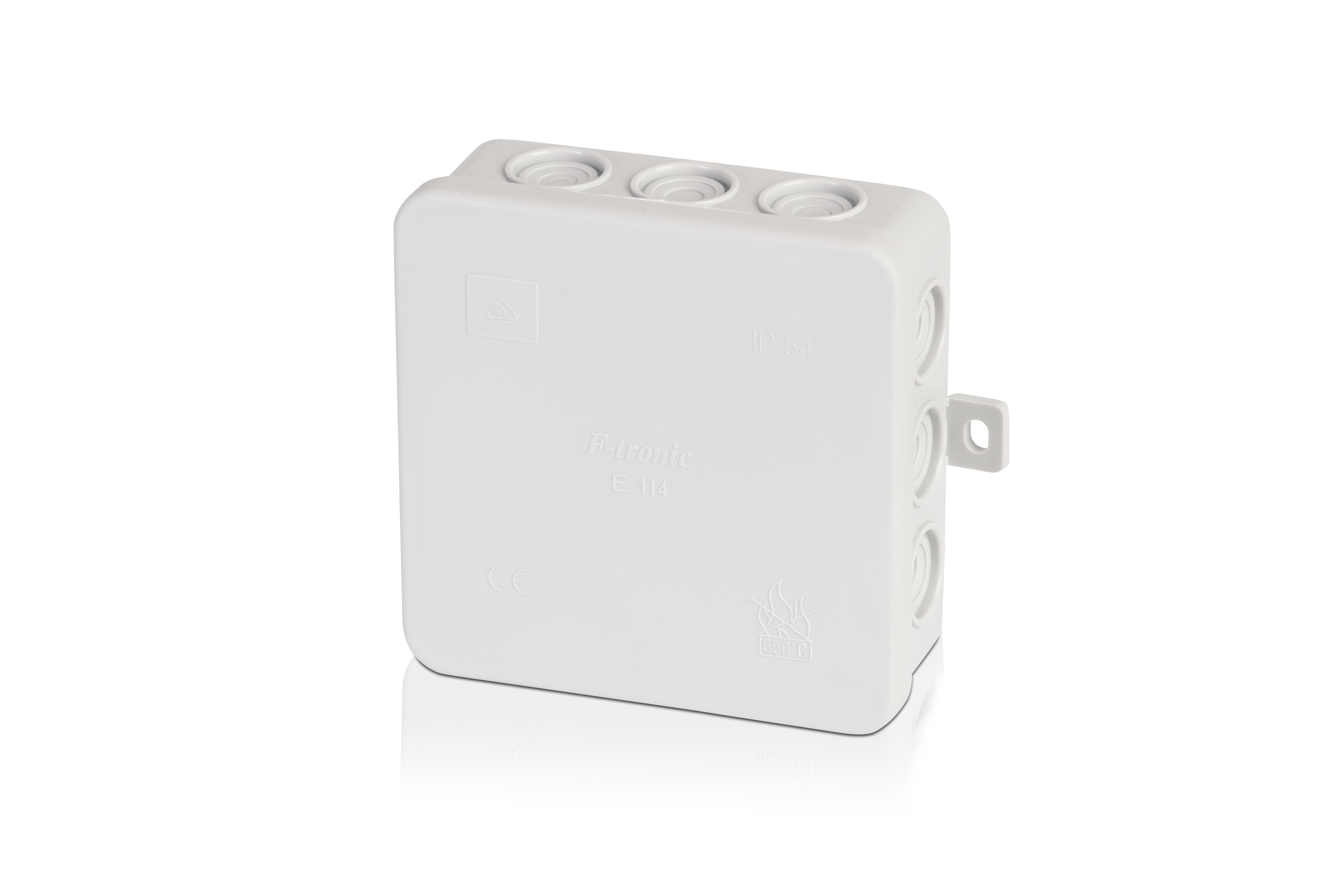 F-Tronic FR Abzweigkasten E114, 100x100x40mm, IP54, gr F-Tronic FR Abzweigkasten E114, 100x100x40mm, IP54, gr